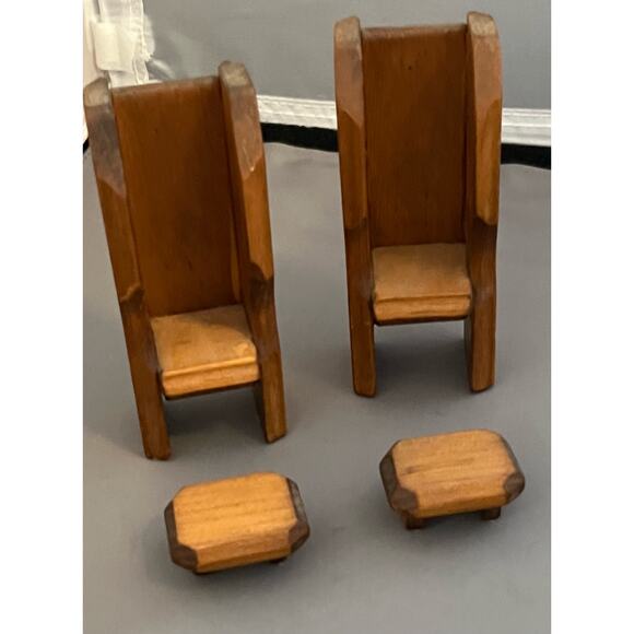 Dollhouse Miniature Wooden Furniture Mix Grandfather Clock Desk Rockers Lot - Picture 10 of 16